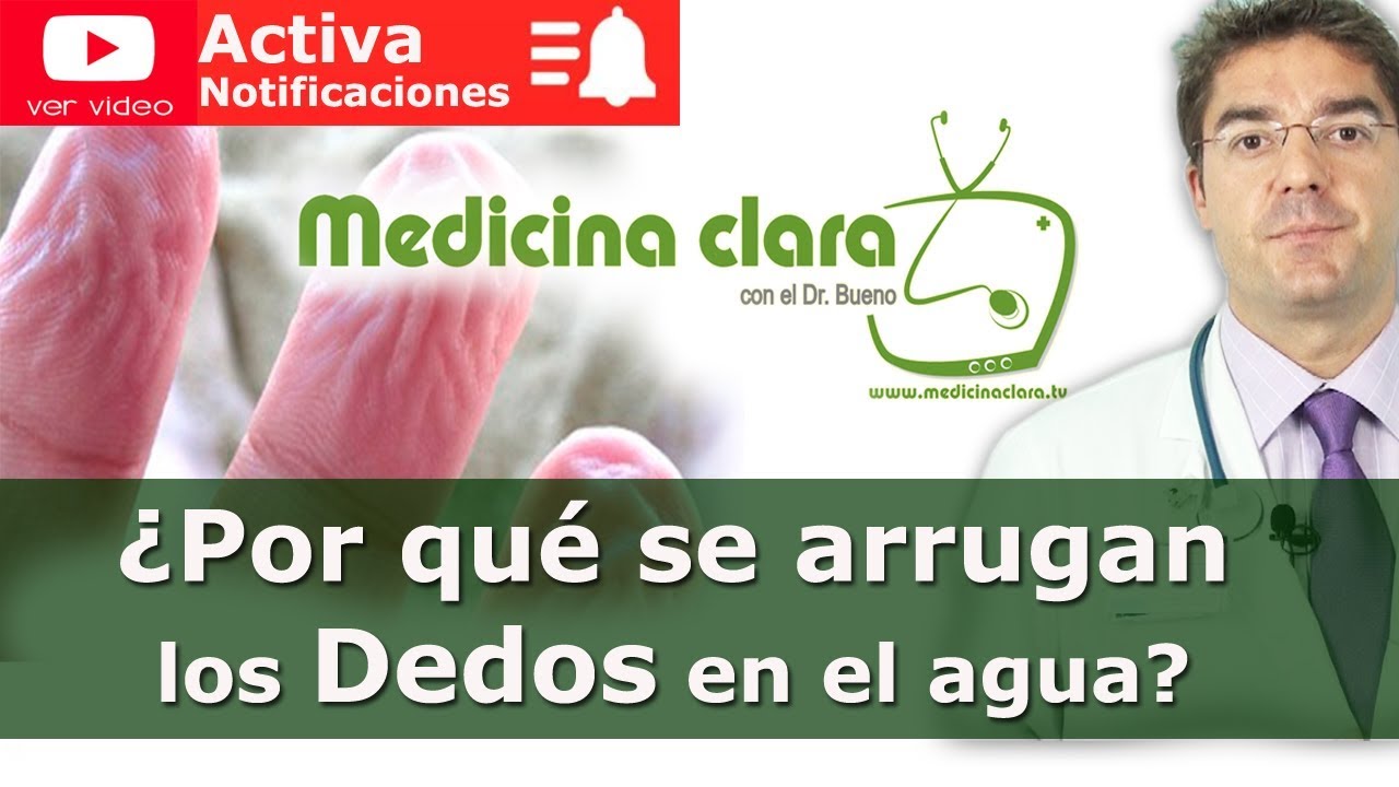 piel arrugada por el agua