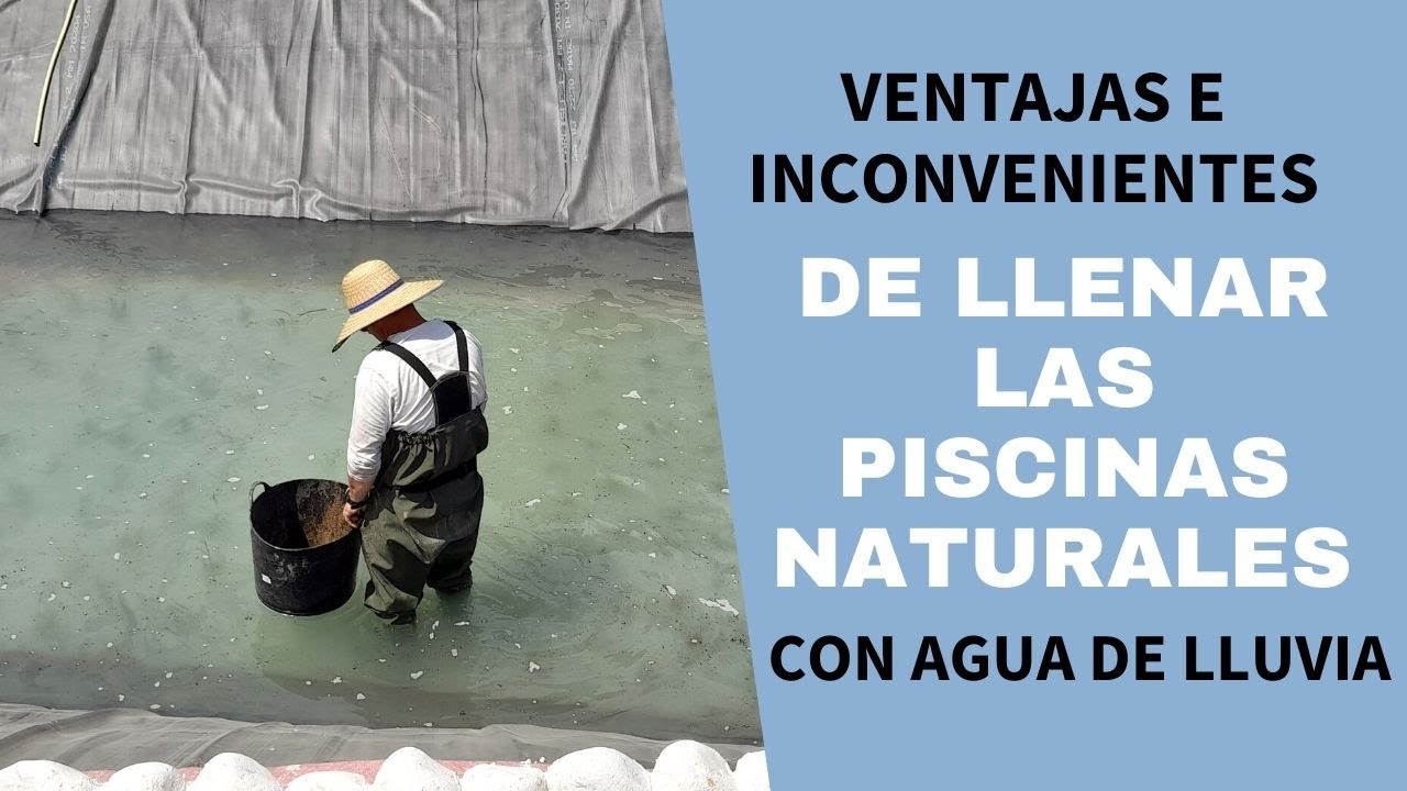 piscina con agua de lluvia