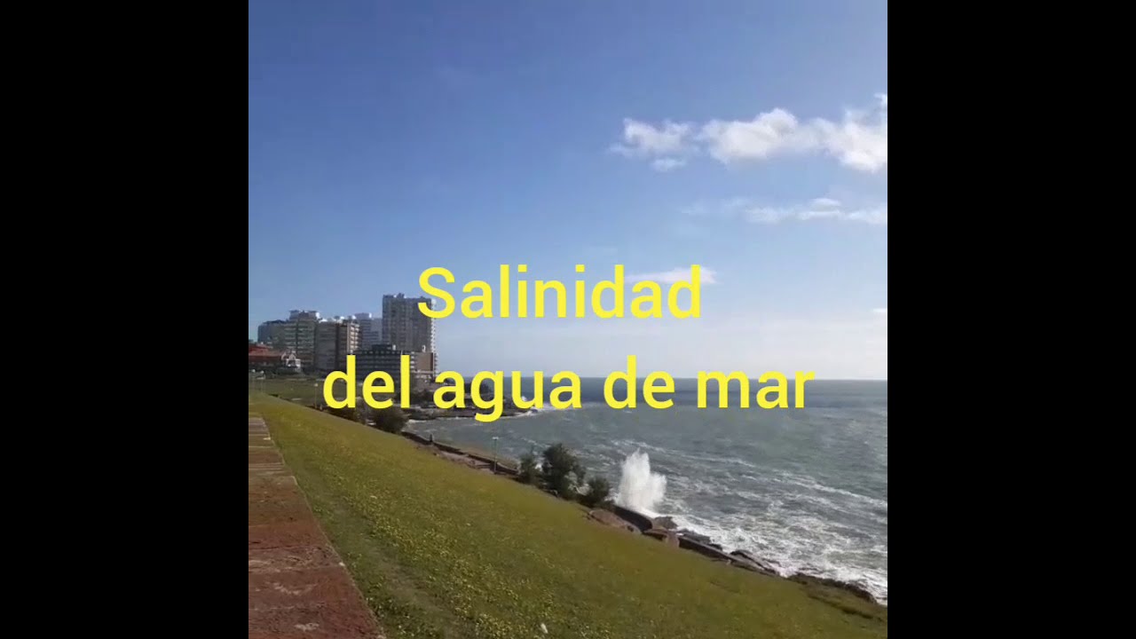 salinidad del agua de mar