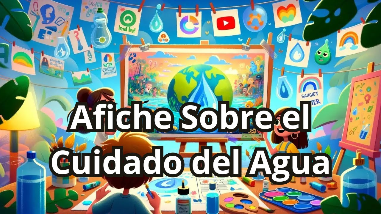 afiche sobre el ahorro del agua