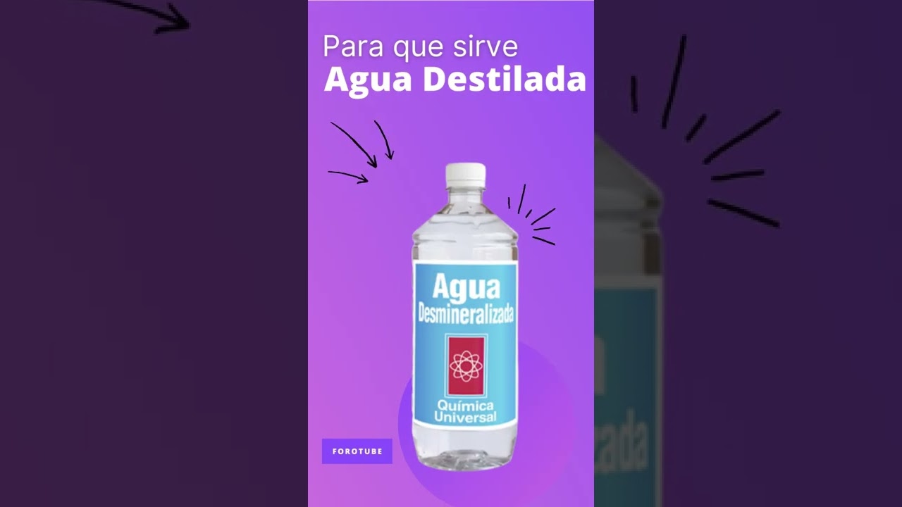 agua bidestilada para que sirve