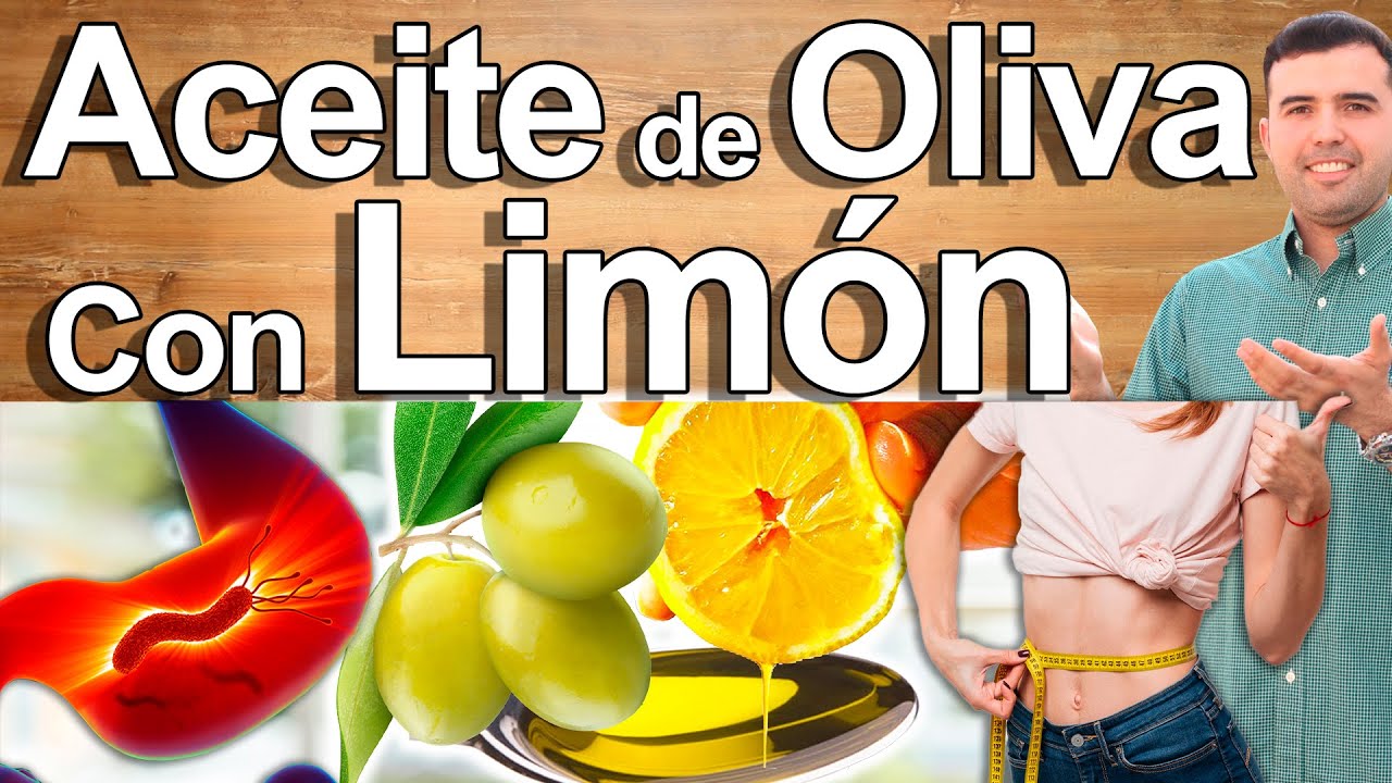 agua con aceite de oliva y limon