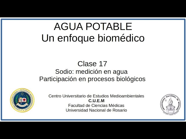agua potable cantidad de sodio