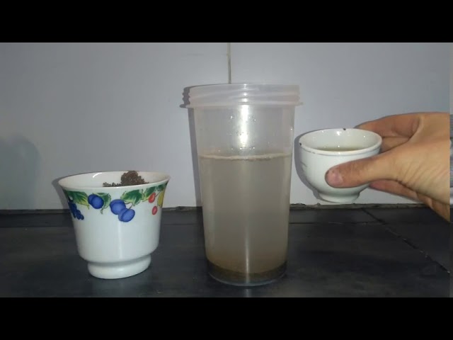 como separar arena agua y aceite