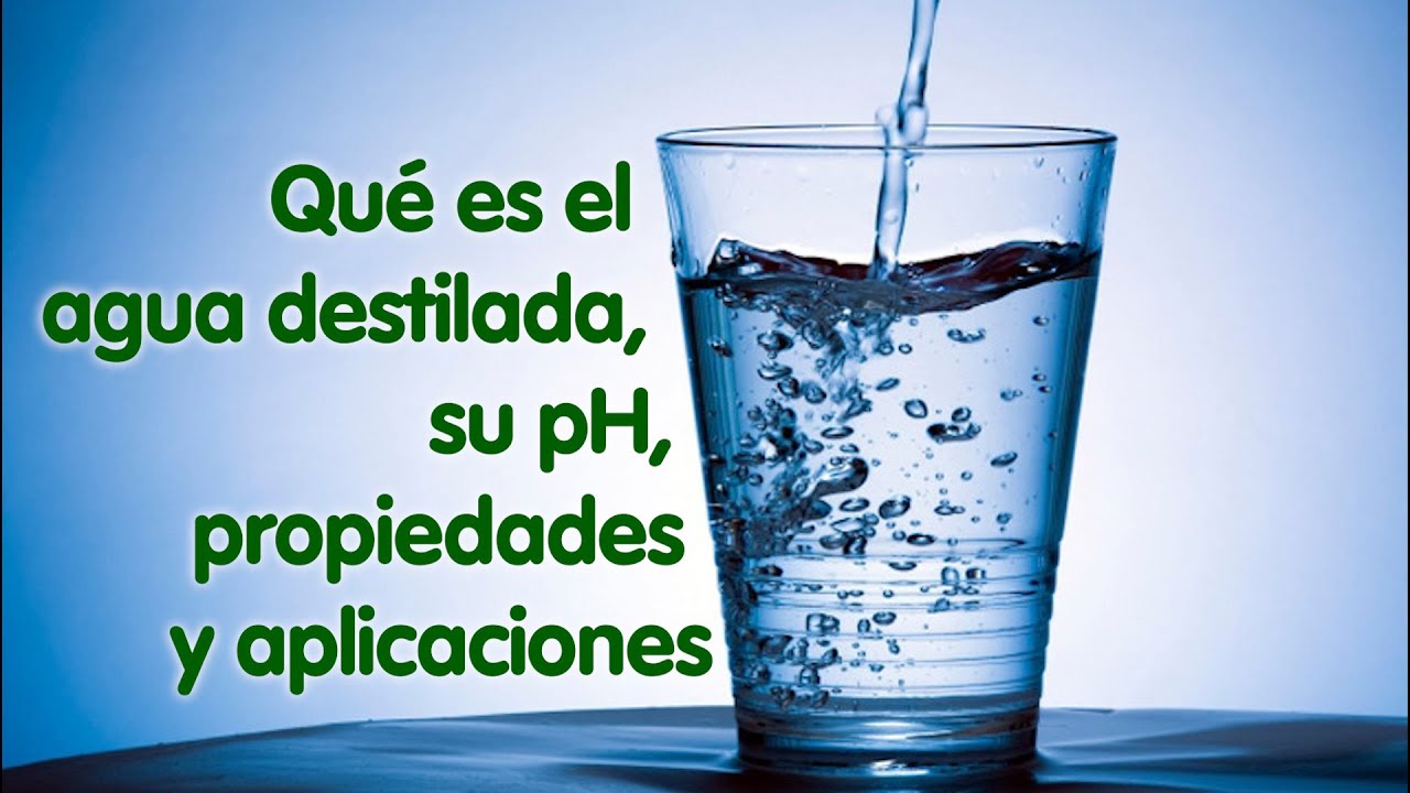 cual es el ph del agua destilada