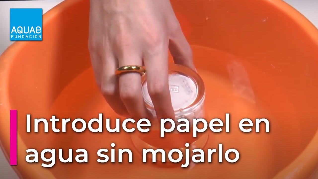 experimento del vaso con agua