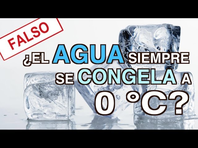 grado de congelacion del agua