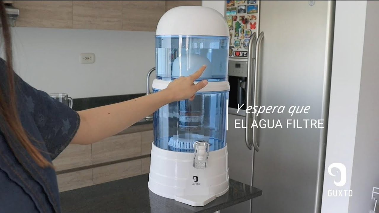 purificador de agua con piedras