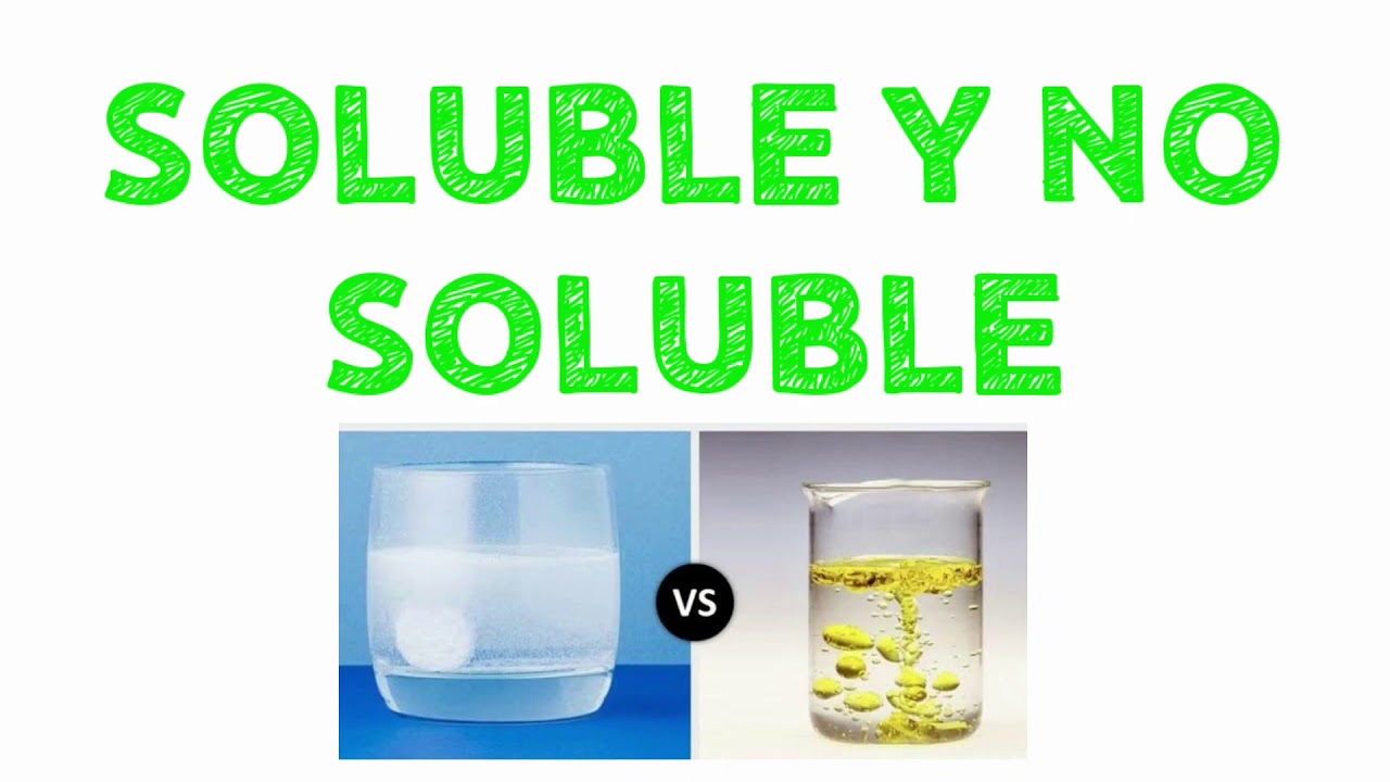 sustancias no solubles en agua
