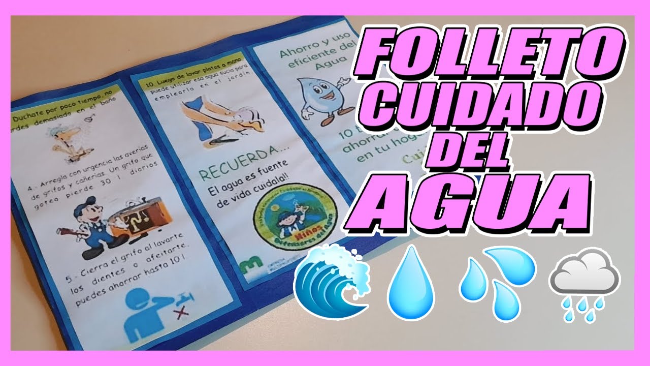 triptico de como cuidar el agua