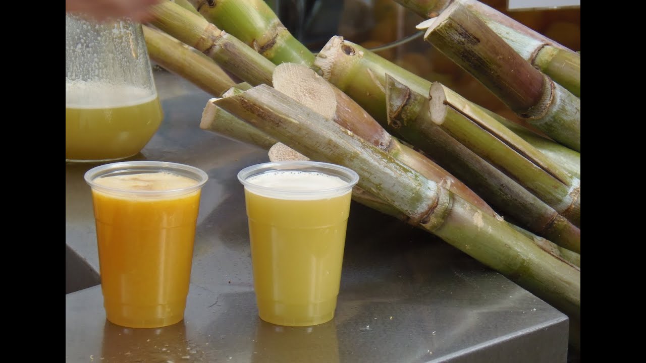 agua preparada con caña de azucar