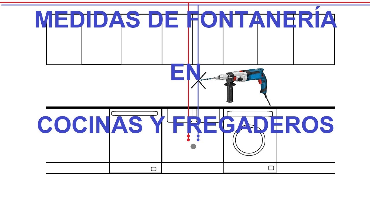 altura tomas de agua fregadero cocina