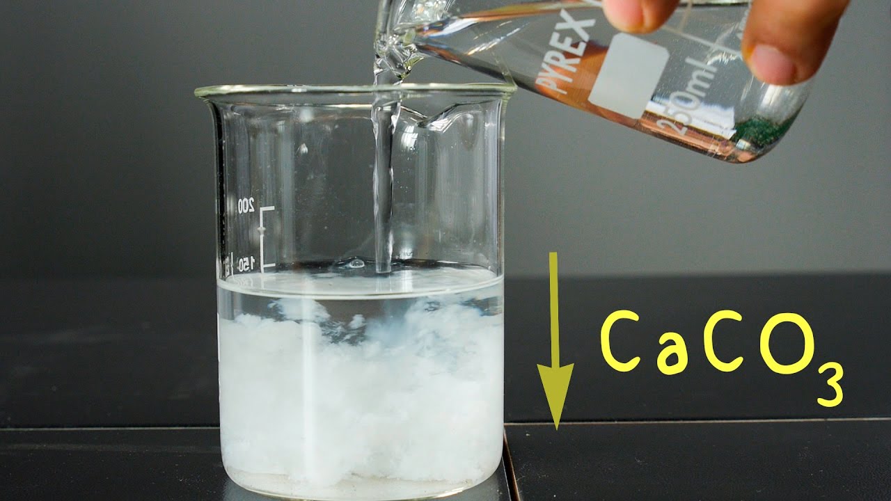 carbonato de calcio y agua reaccion