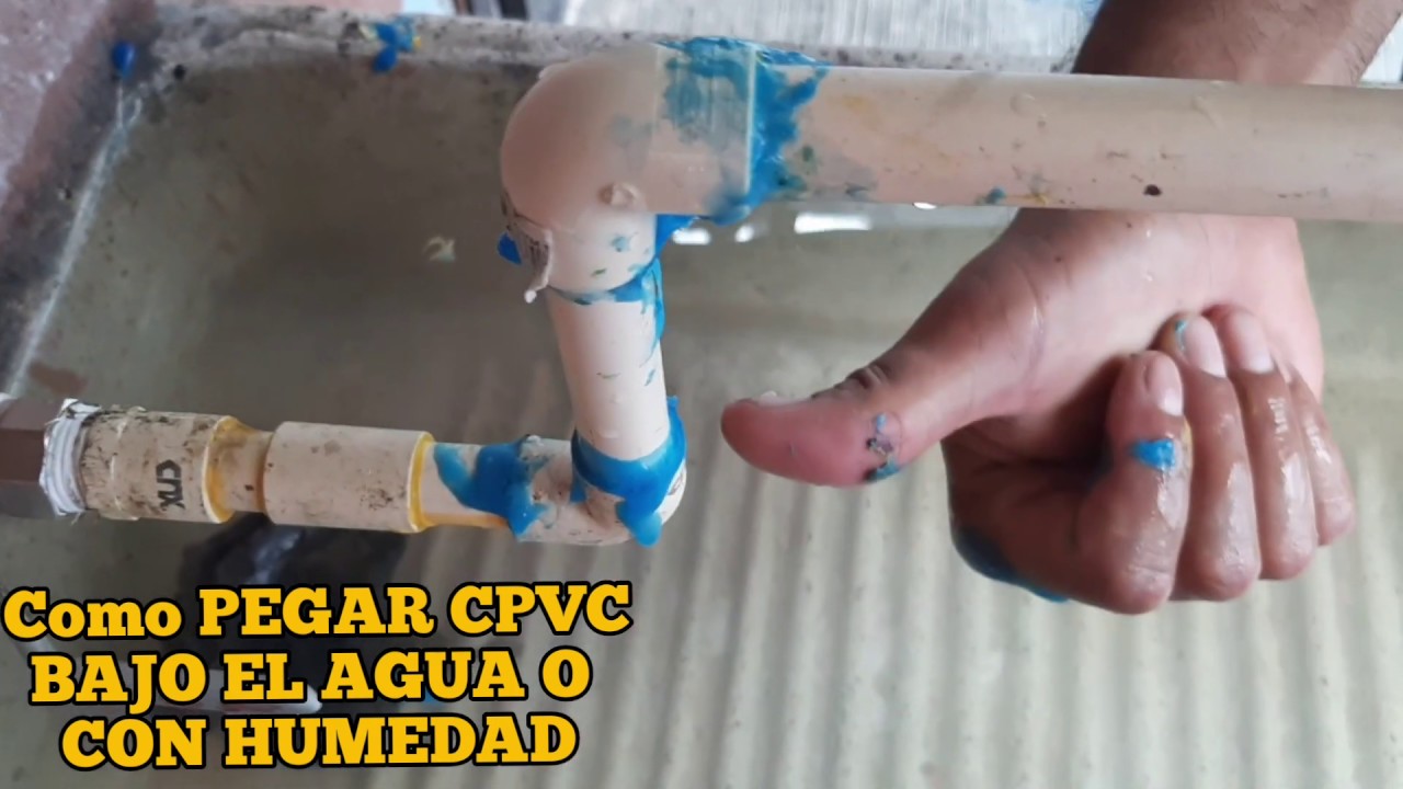 como pegar un tubo de pvc con agua