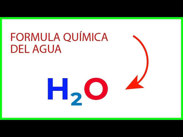 cual es la formula quimica del agua