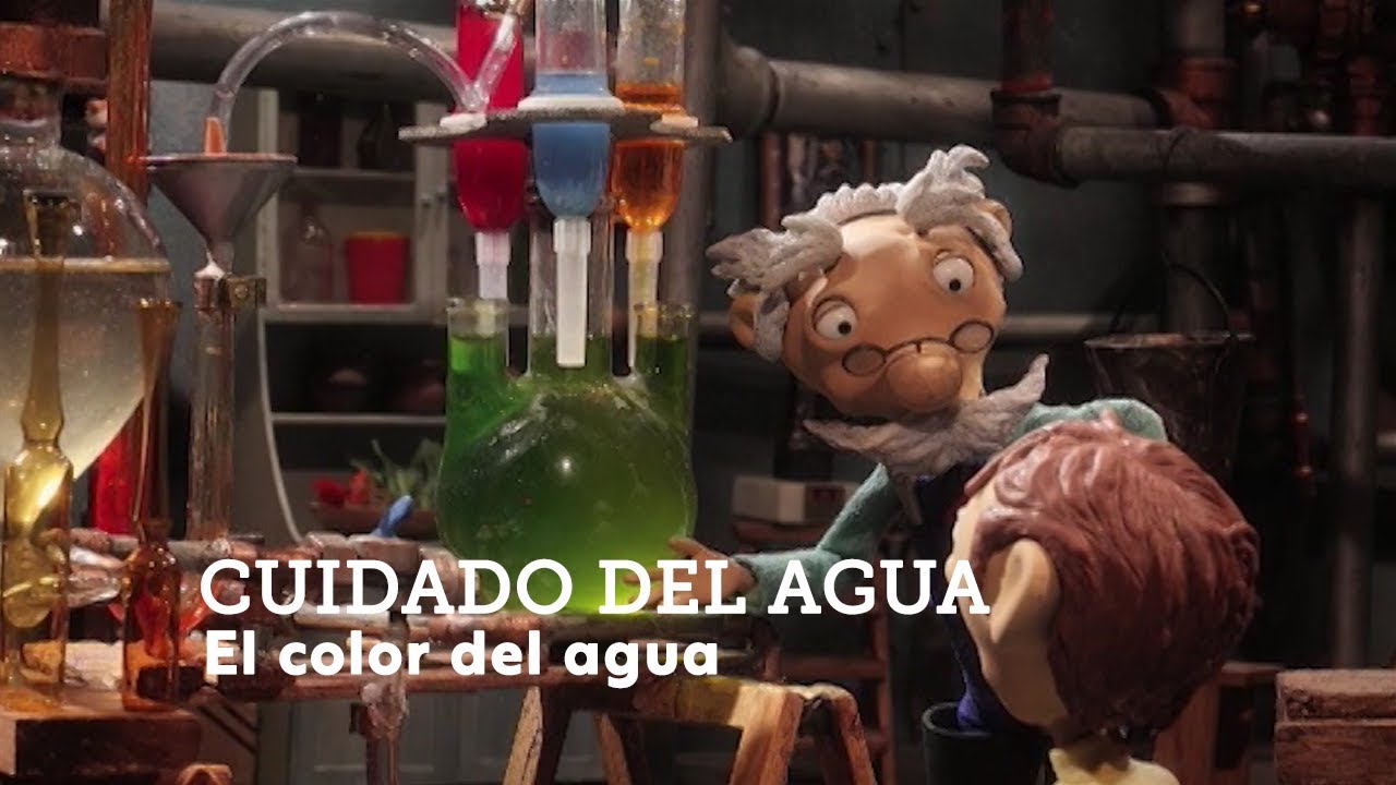 cuidado del agua para niños a color