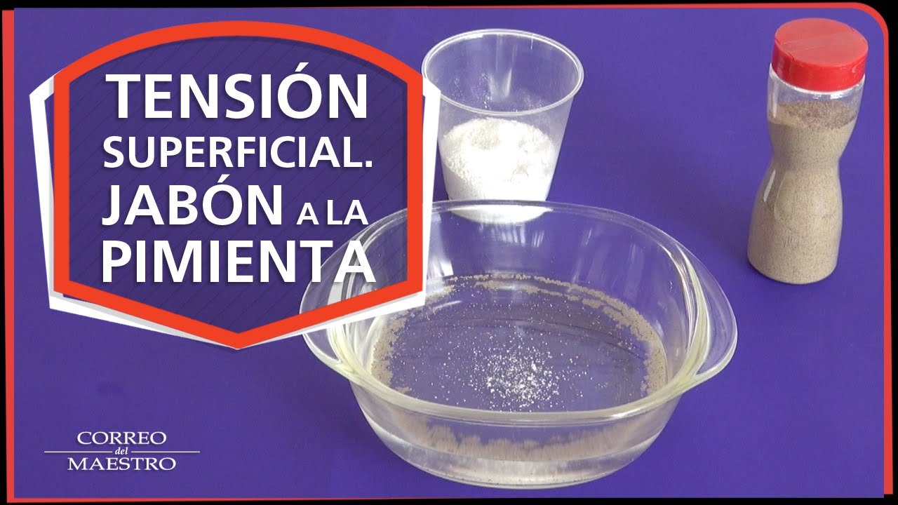 experimento de agua y jabon liquido