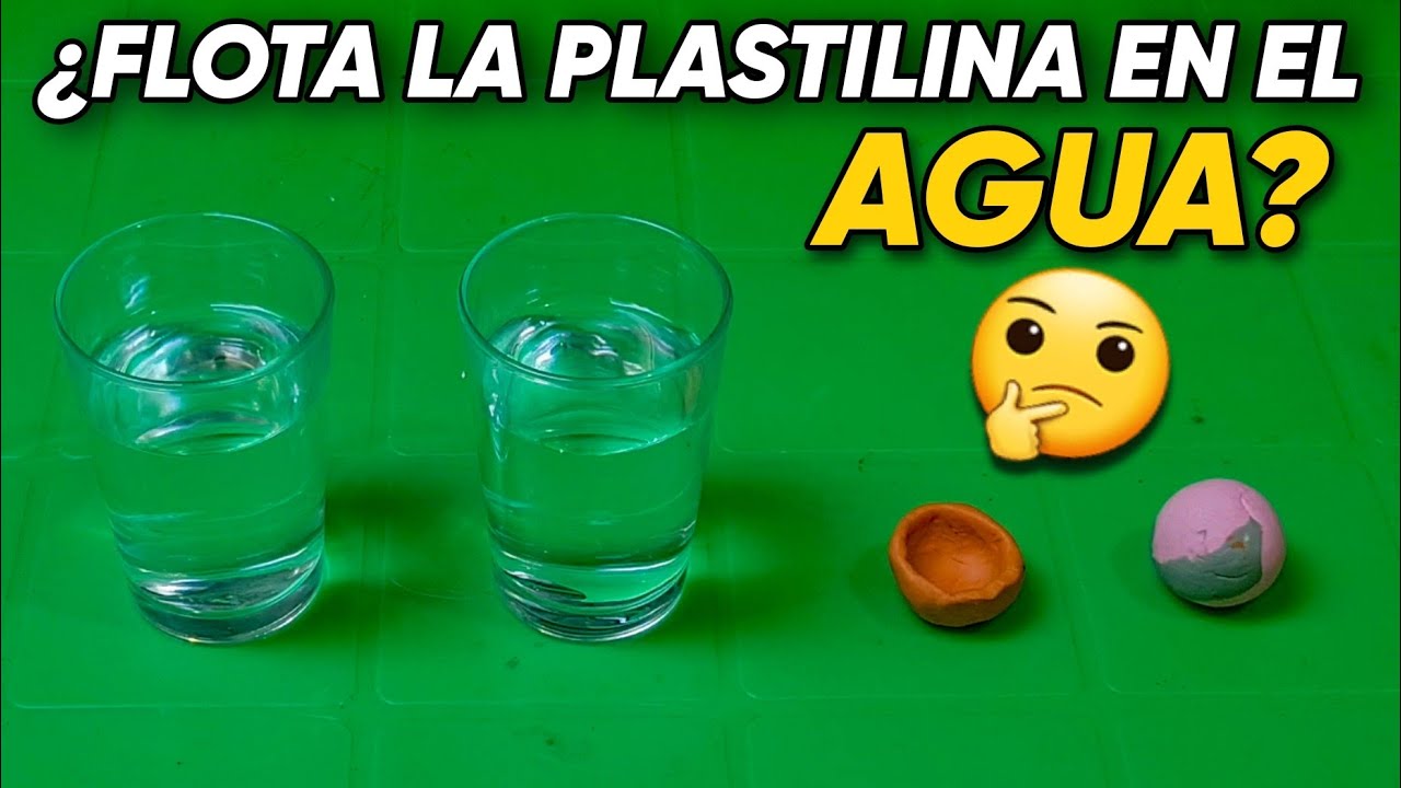 experimentos con plastilina y agua