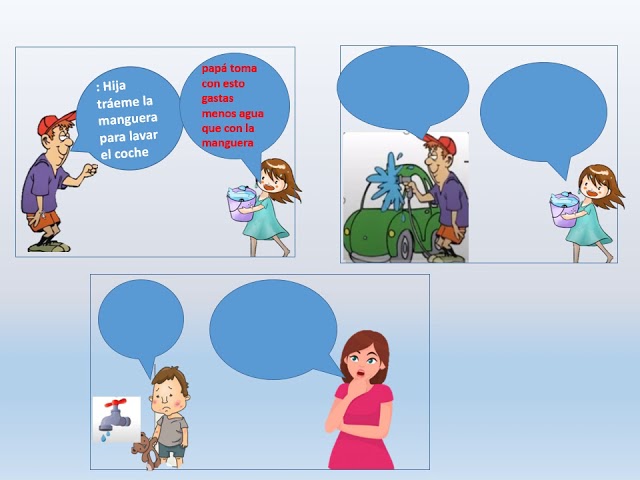 historieta de como cuidar el agua