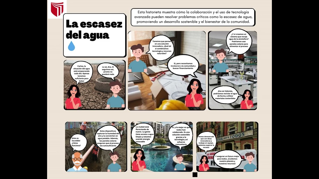 historieta de la escasez del agua