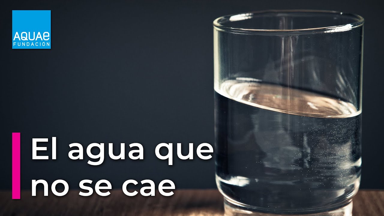 porque el agua no se cae del vaso