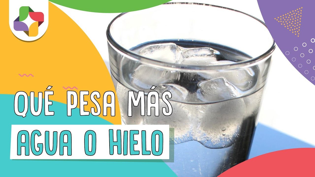 cuanto pesa un litro de agua congelada