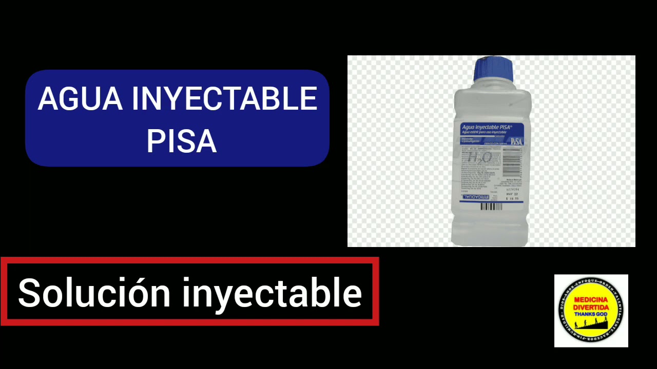 el agua inyectable sirve para el oxigeno