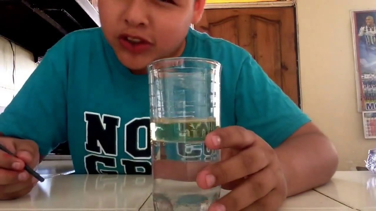 experimento de agua aceite y glicerina