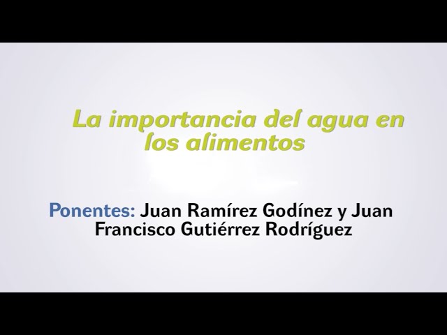 importancia del agua en los alimentos