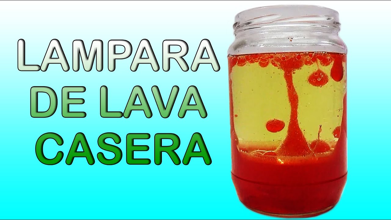 lampara de lava casera con agua y aceite