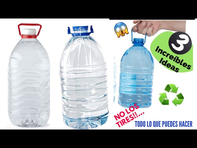 macetas con bidones de agua de 5 litros