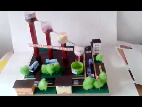 maqueta de purificador de agua casero