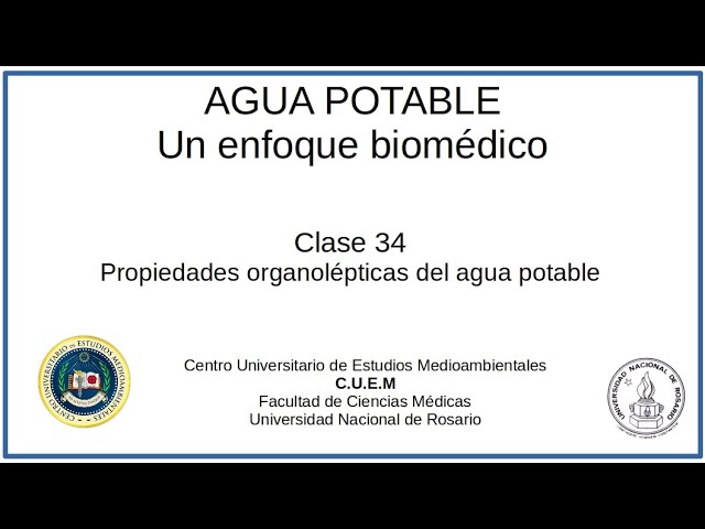 propiedades organolepticas del agua pura